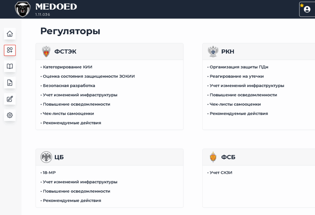 медоед регуляторы иб